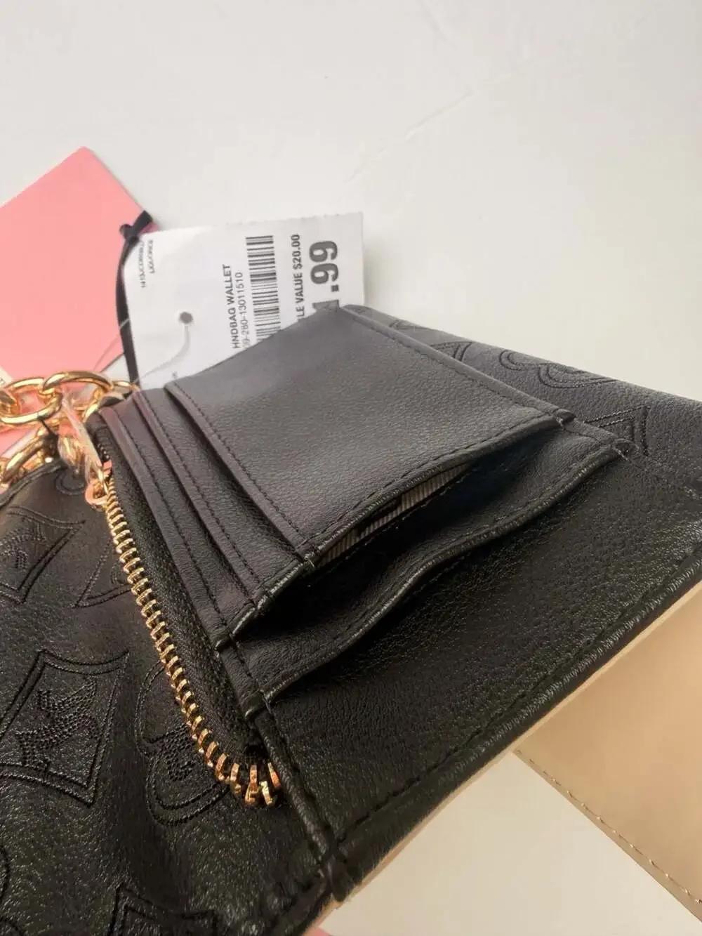 Juicy Couture Top Notch Double Sided Trifold Wallet in Liquorice